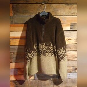 Nautica snowflake fleece pullover large